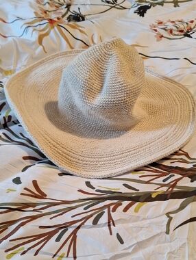 Wide Brim Crochet Sun Hat — Natural Cream Women's San Diego Hat